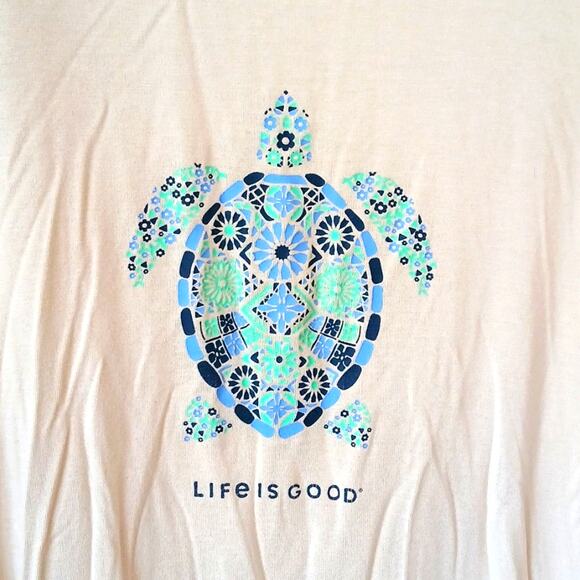 Life Is Good Sleep Shirt Turtle Graphic Rayon Blend - Picture 2 of 5